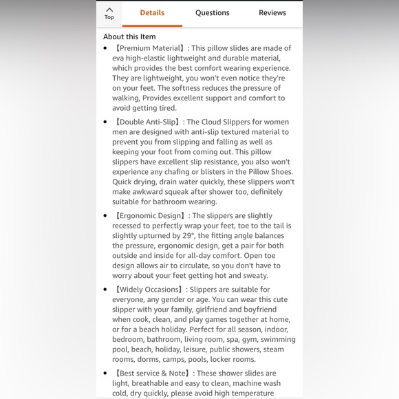 Unisex Pillow Slide Slippers - Picture 10 of 10